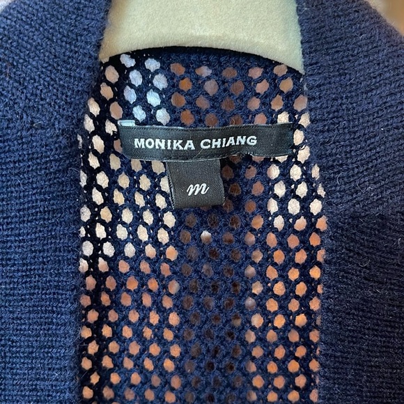 Monika Chiang cashmere navy cardigan EUC - Picture 2 of 4